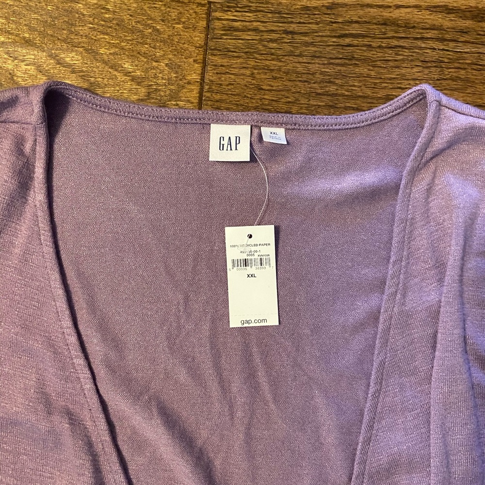 COPY (found another one!) - NWT Purple Gap Wrap Top - Picture 2 of 3